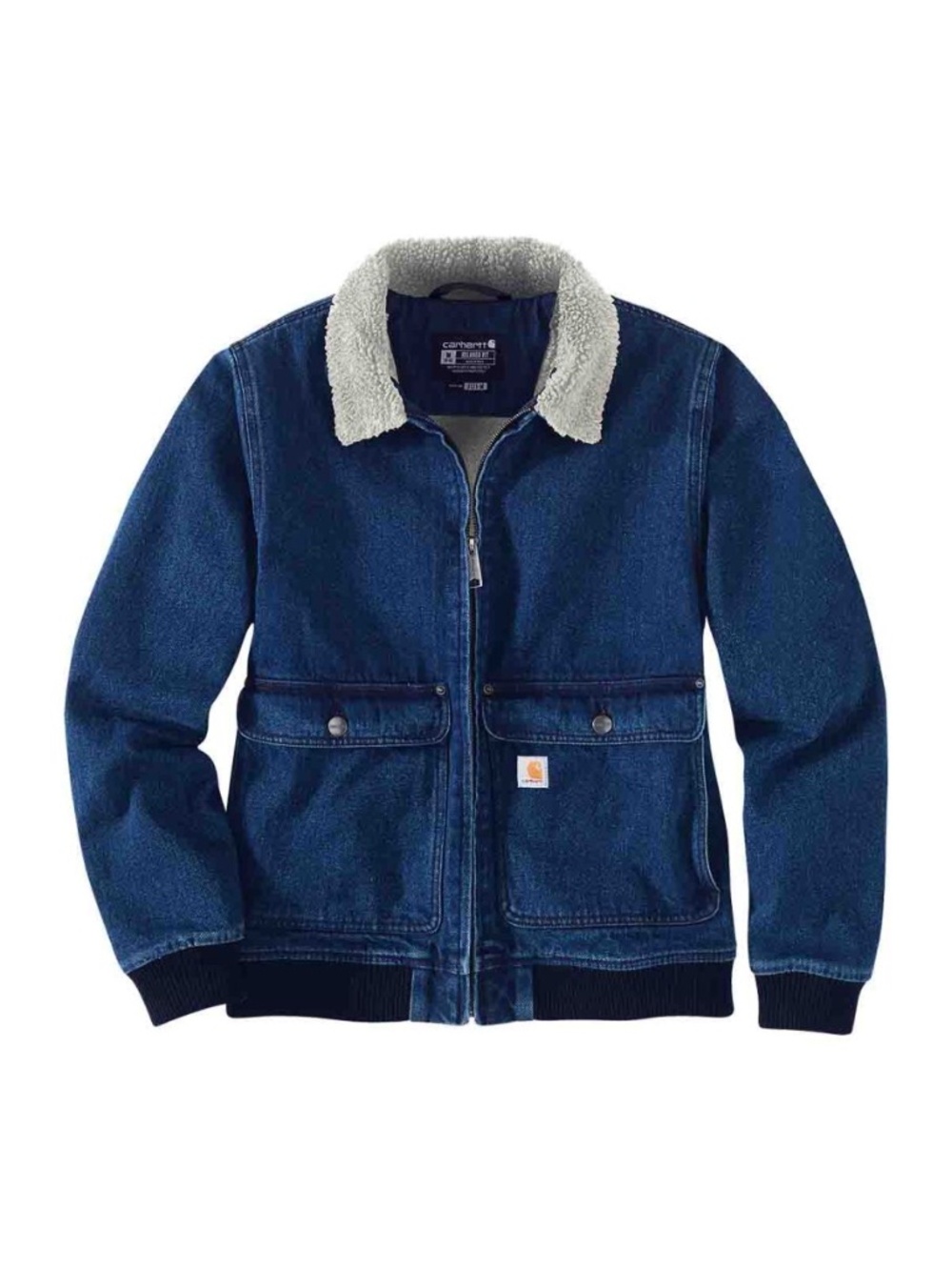 Carhartt Women's 105446 Women's Relaxed Fit Denim Sherpa-Lined Jacket XS
